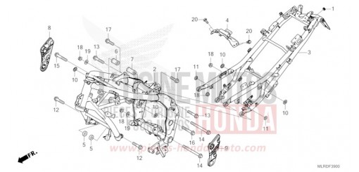 CARROSSERIE DE CHASSIS CB500XAT de 2026
